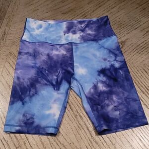 Tie Dye blue bike shorts by Yogo size S 💙